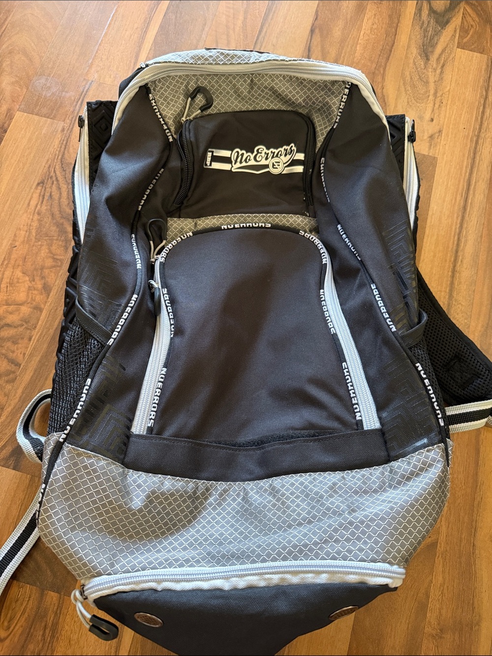 Men's Black and Gray  Baseball Performance Backpack